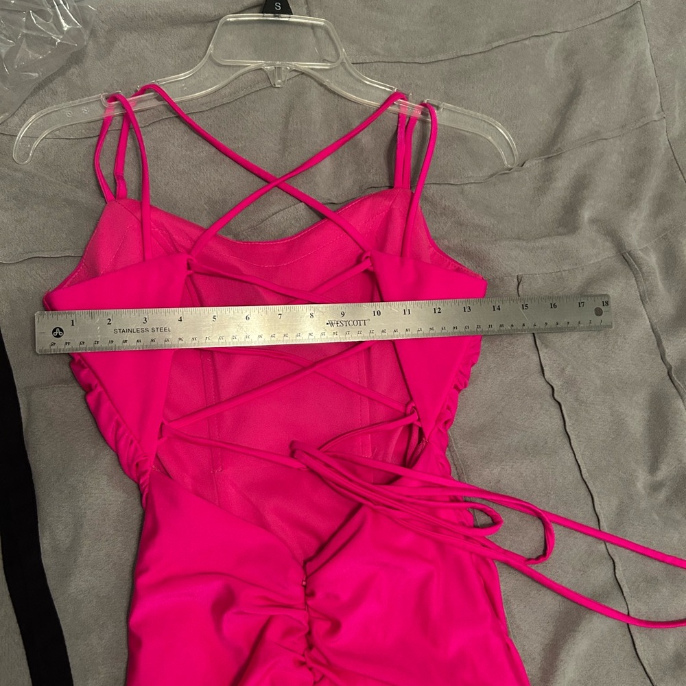 NOX Anabel DRESS Fusia hot pink, altered size 2 - Picture 10 of 15